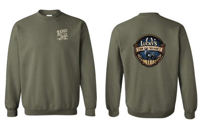 LUCKY'S ON THE SQUARE Unisex Crew Sweatshirt (P.18000)
