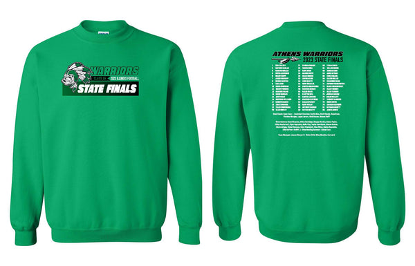 2023 Athens Warrior Football State Finals UNISEX CREWNECK SWEATSHIRT (P.18000)