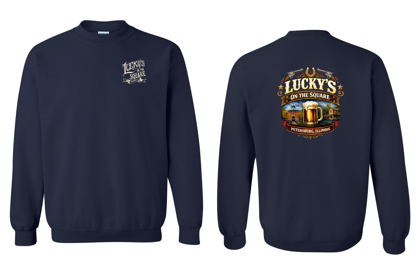 LUCKY'S ON THE SQUARE Unisex Crew Sweatshirt (P.18000)