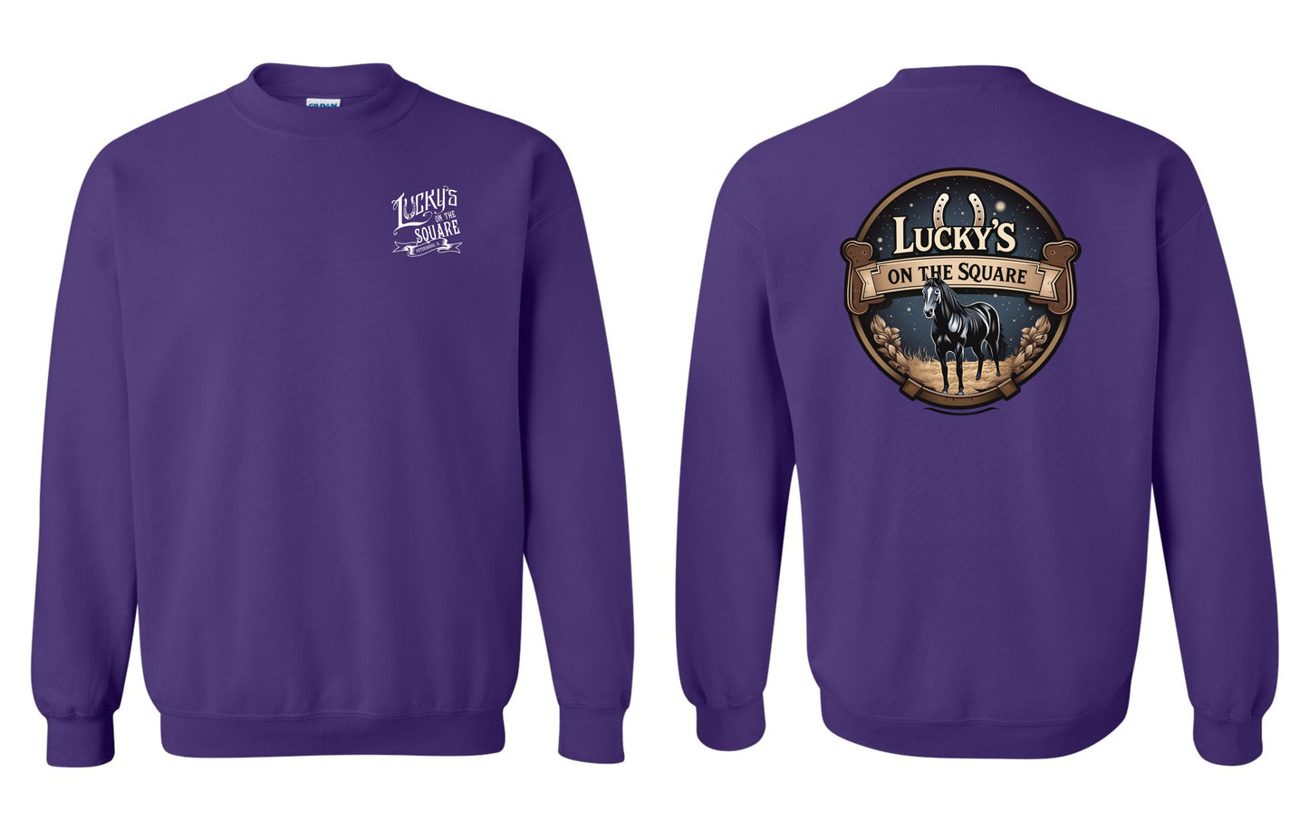 LUCKY'S ON THE SQUARE Unisex Crew Sweatshirt (P.18000)