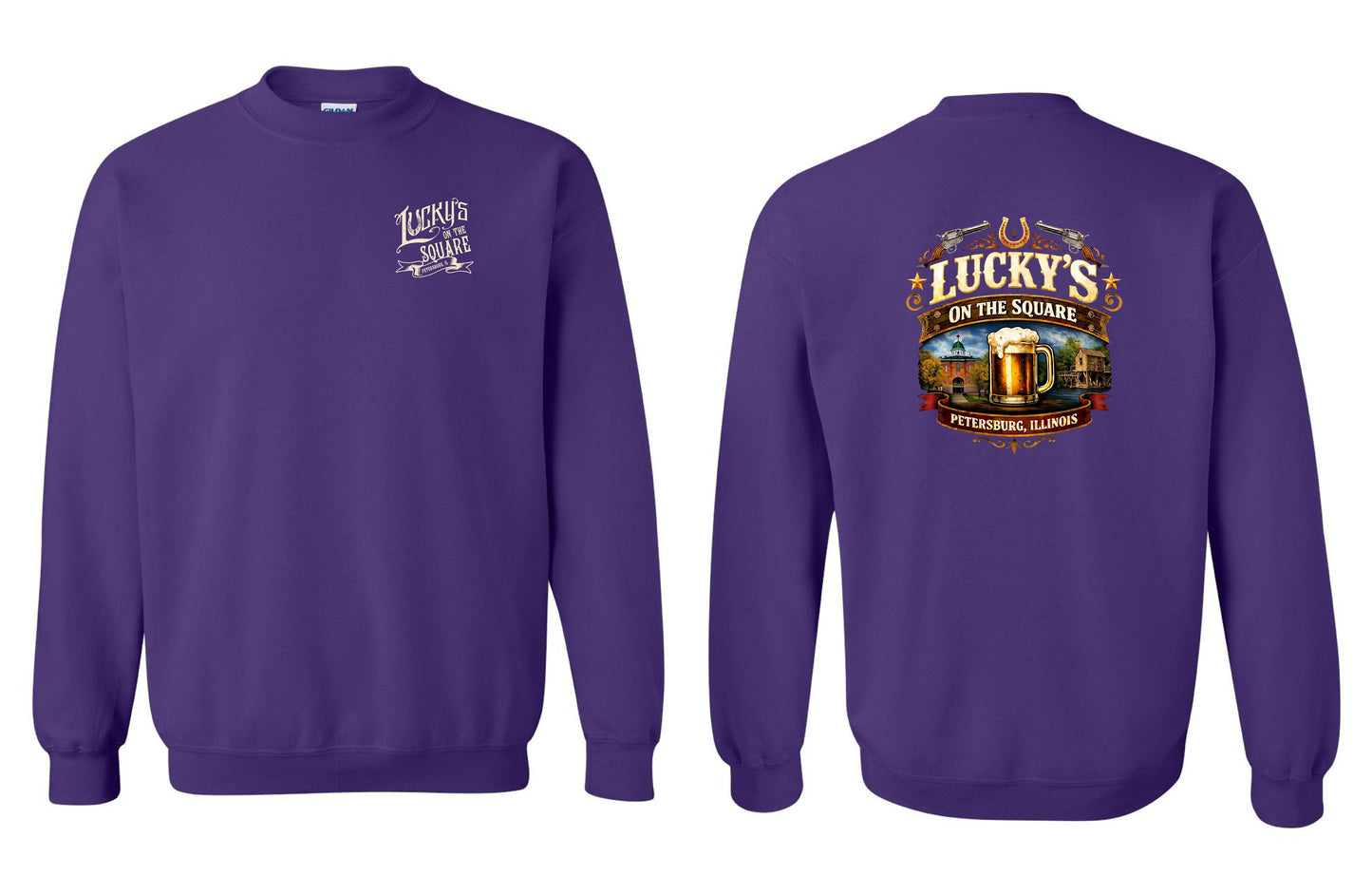 LUCKY'S ON THE SQUARE Unisex Crew Sweatshirt (P.18000)