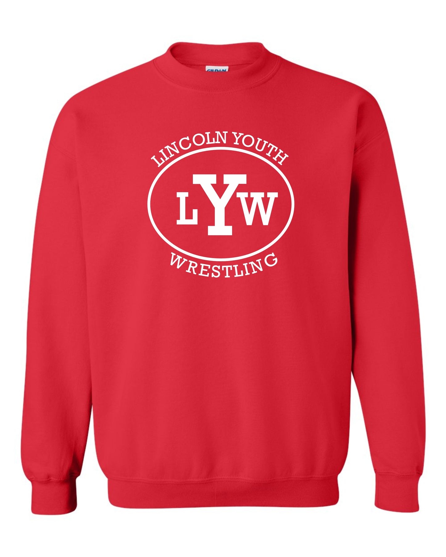 Lincoln Youth Wrestling RED COLLECTION Unisex Crew Sweatshirt (P.18000/18000B)