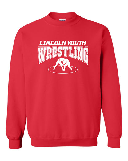 Lincoln Youth Wrestling RED COLLECTION Unisex Crew Sweatshirt (P.18000/18000B)