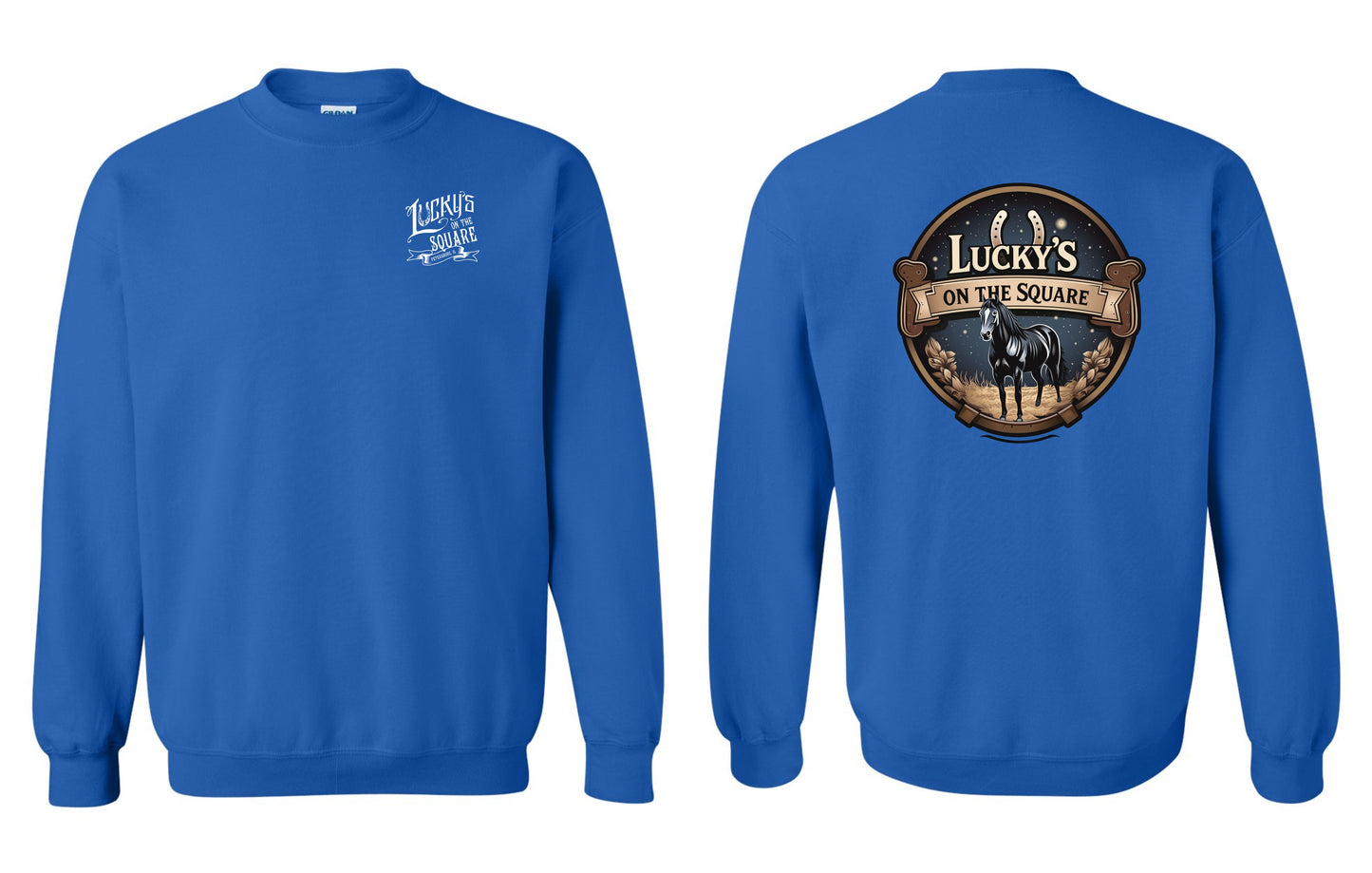 LUCKY'S ON THE SQUARE Unisex Crew Sweatshirt (P.18000)