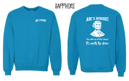 ABE'S HIDEOUT CREW SWEATSHIRT (P.18000)