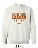 Hitting Center Softball Unisex Crew Sweatshirt (P.18000)