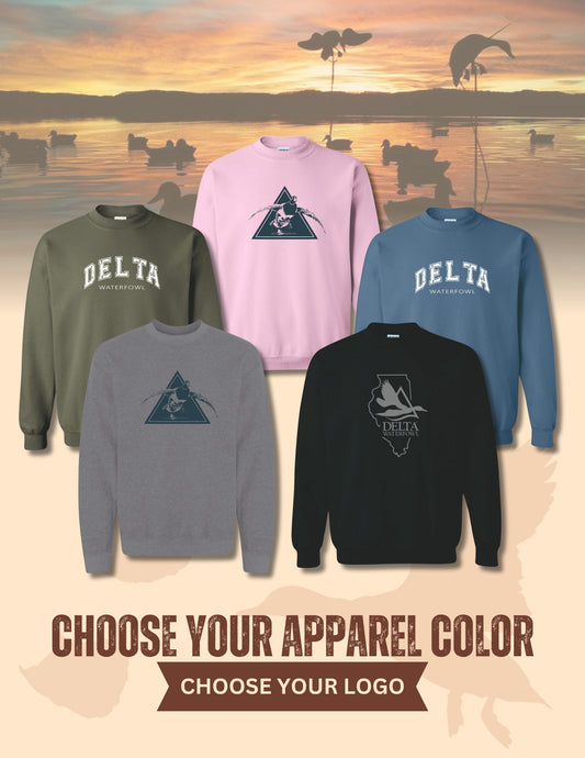 Delta Waterfowl Unisex Crewneck Sweatshirt (P.18000)
