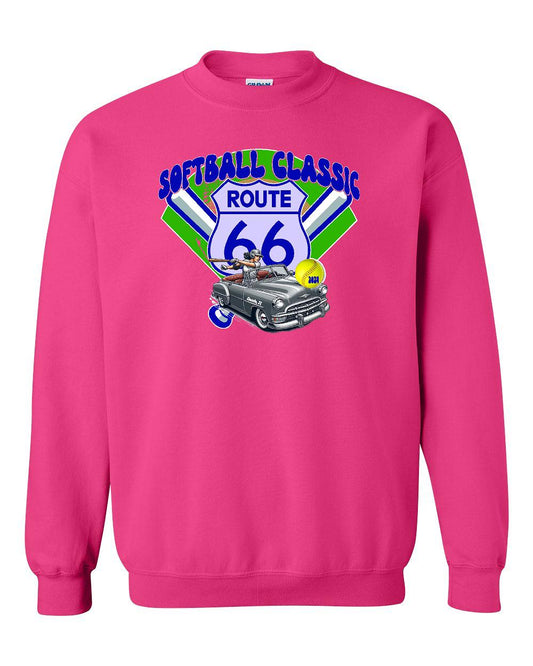 RIOT ROUTE 66 SOFTBALL CLASSIC CREWNECK SWEATSHIRT (P.18000)