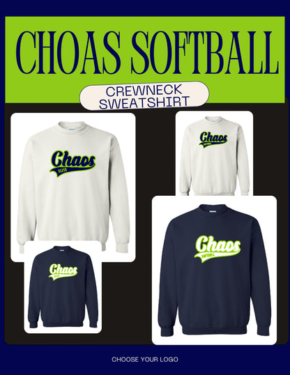 CHAOS SOFTBALL UNISEX CREWNECK SWEATSHIRT (P.18000)