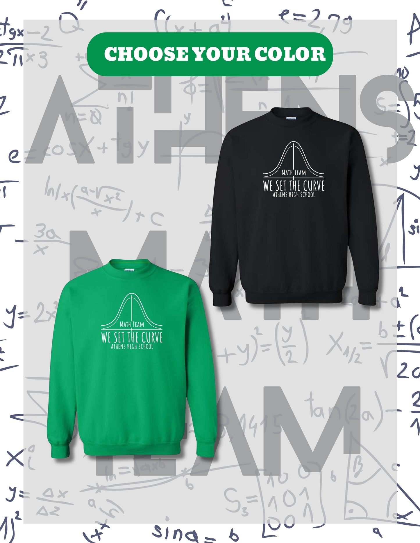 AHS MATH TEAM CREWNECK SWEATSHIRT (P.18000)