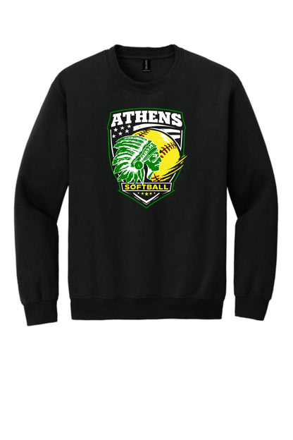 Athens High School Softball Unisex Crew Sweatshirt (P.18000)