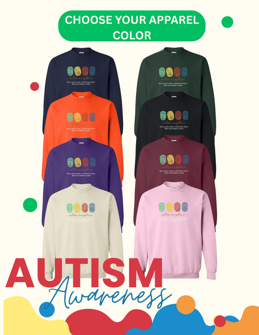 Autism Acceptance Unisex Crewneck Sweatshirt (P.18000/18000B)