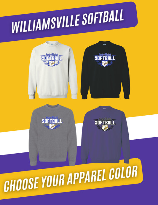 Williamsville Softball Unisex Crew Sweatshirt (P.18000)