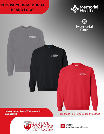 Memorial HEALTH/CARE Unisex Crewneck Sweatshirt (P.18000)