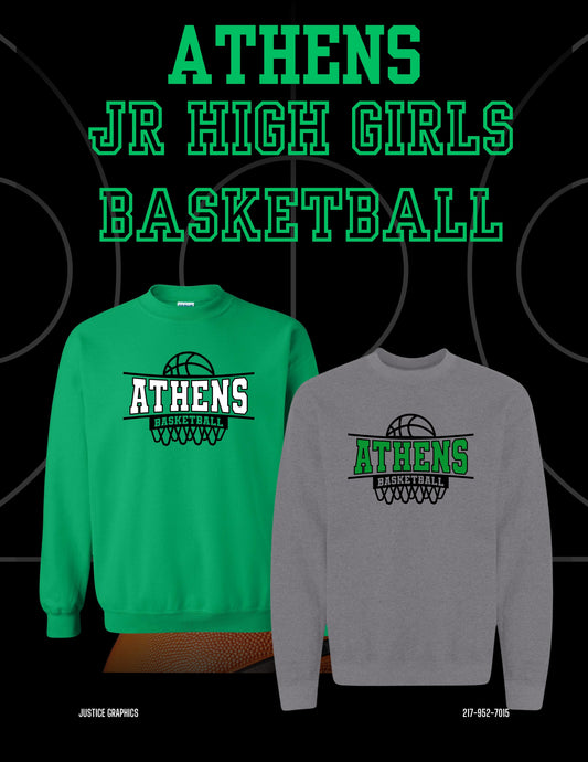 ATHENS JR. HIGH GIRLS BASKETBALL Crew Sweatshirt (P.18000/18000B)