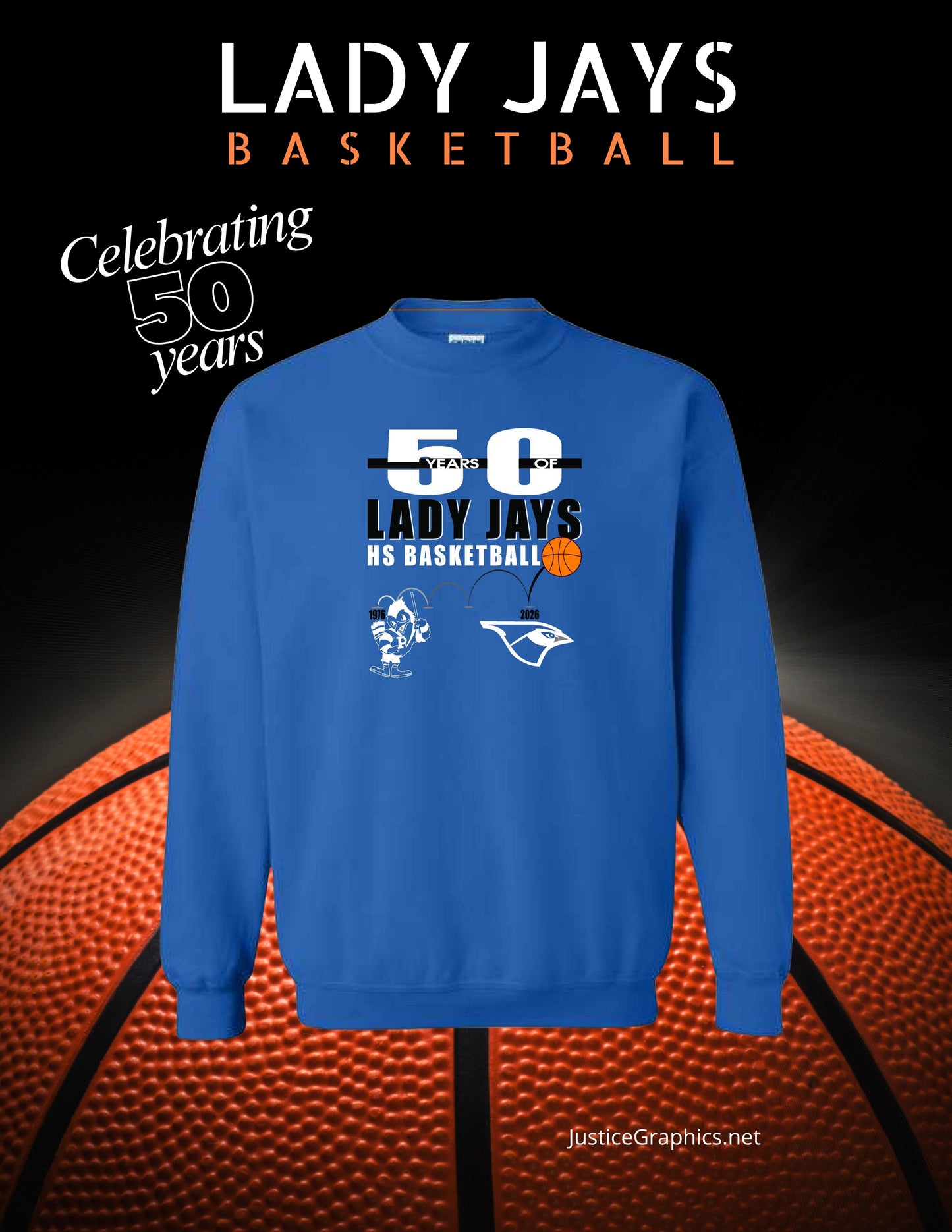 LADY JAYS HS BASKETBALL Crew Sweatshirt (P.18000/18000B)