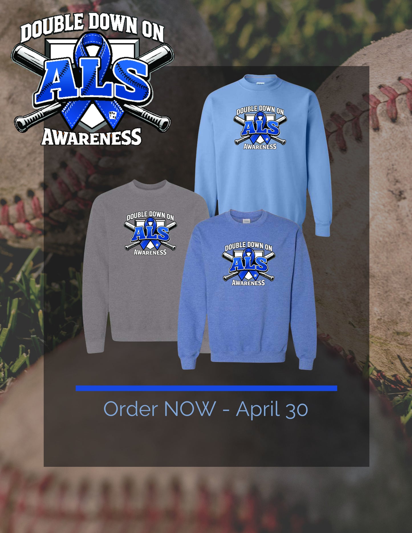 DOUBLE DOWN ON ALS Unisex Crewneck Sweatshirt (P.18000/18000B)