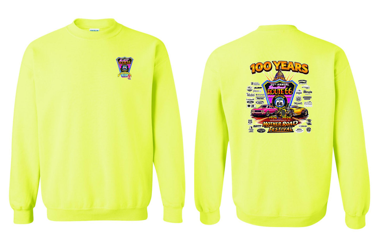 25TH ANNUAL ROUTE 66 MOTHER ROAD FESTIVAL 2026 CREW SWEATSHIRT (P.18000)