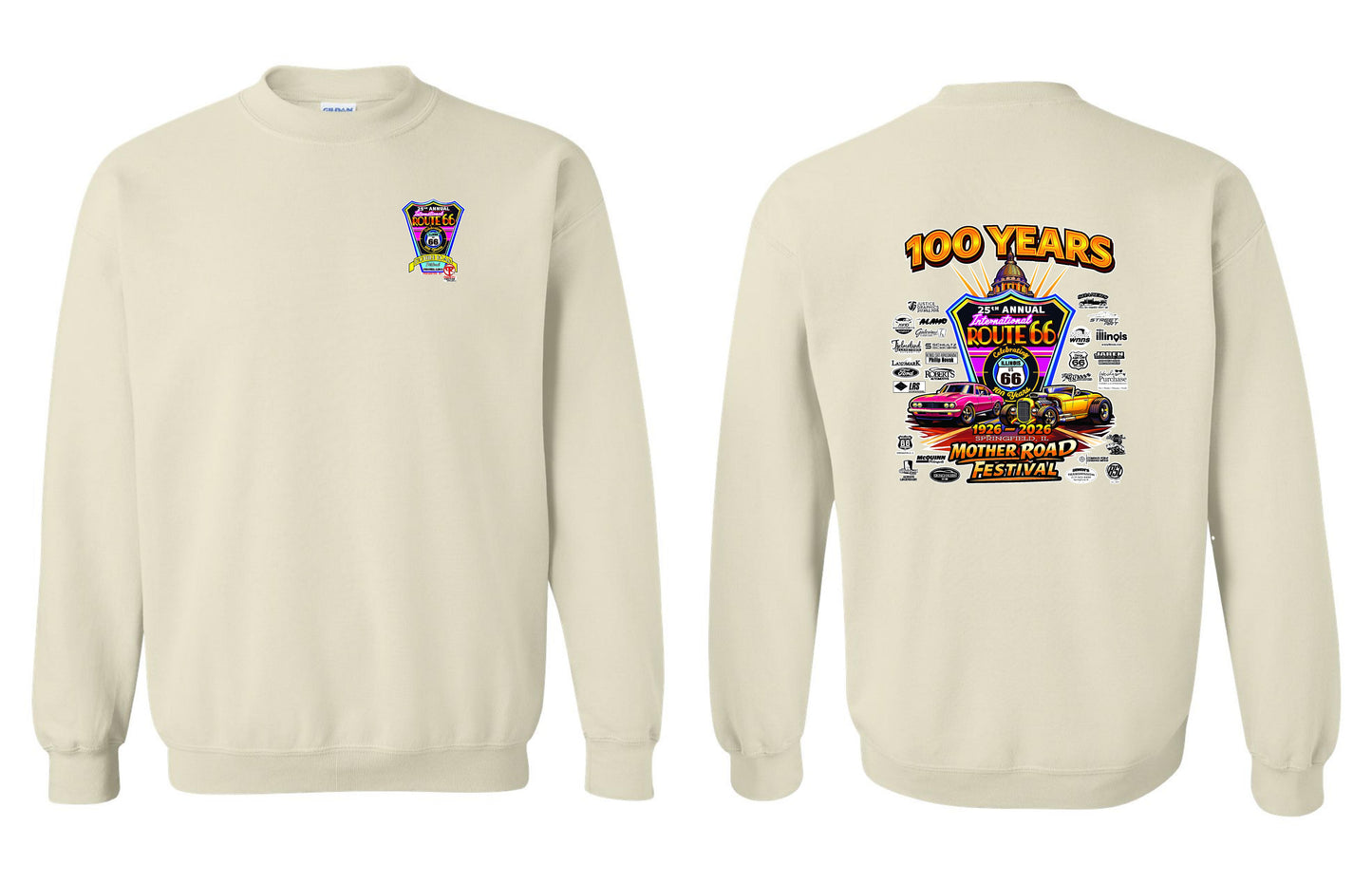 25TH ANNUAL ROUTE 66 MOTHER ROAD FESTIVAL 2026 CREW SWEATSHIRT (P.18000)