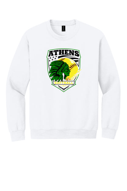 Athens High School Softball Unisex Crew Sweatshirt (P.18000)