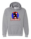 AMERICAN FLAG BASEBALL HOODED SWEATSHIRT (P.18500)