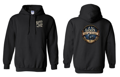LUCKY'S ON THE SQUARE UNISEX HOODIE (P.18500)