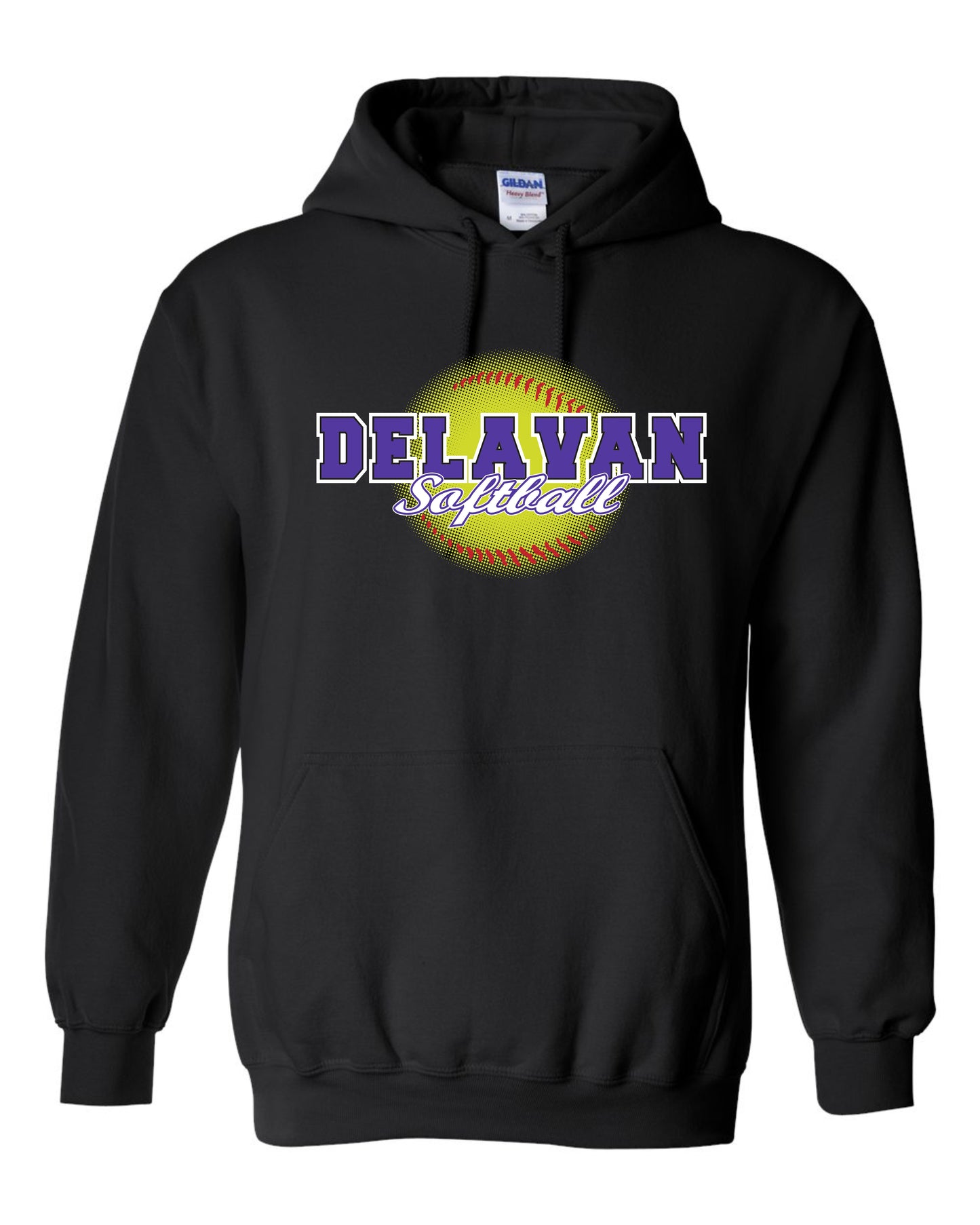 Delavan High School Softball Unisex Hoodie (P.18500/18500B)
