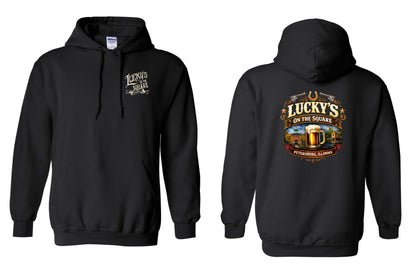 LUCKY'S ON THE SQUARE UNISEX HOODIE (P.18500)