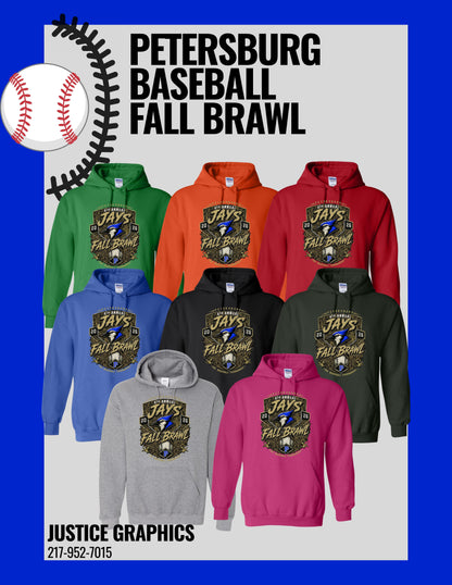 Petersburg Baseball Fall Brawl HOODED SWEATSHIRT (P.18500)