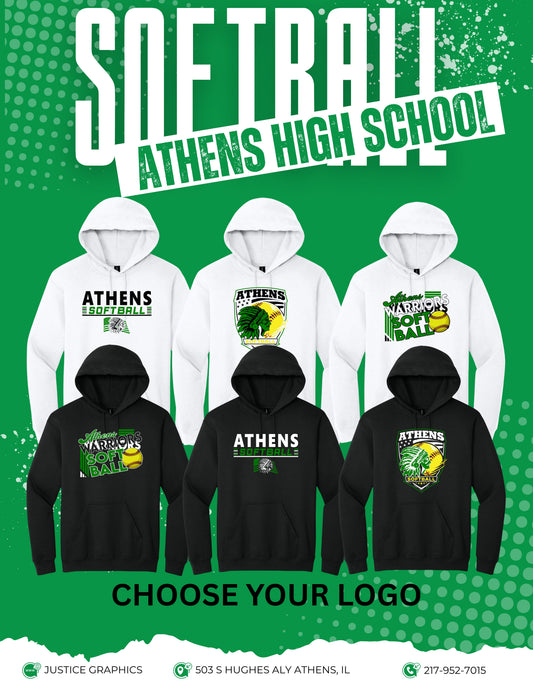 Athens High School Softball Unisex Hoodie (P.18500)