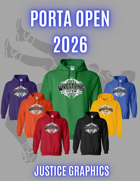 PORTA OPEN UNISEX HOODED SWEATSHIRT (P.18500)