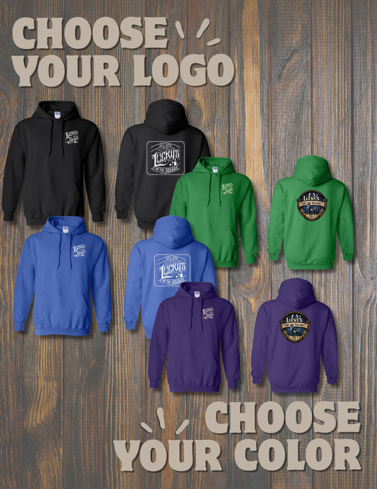 LUCKY'S ON THE SQUARE UNISEX HOODIE (P.18500)