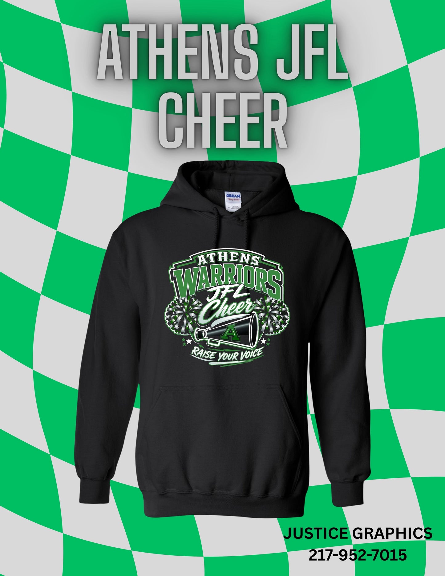 Athens JFL Cheer Unisex Hoodie (P.18500/18500B)