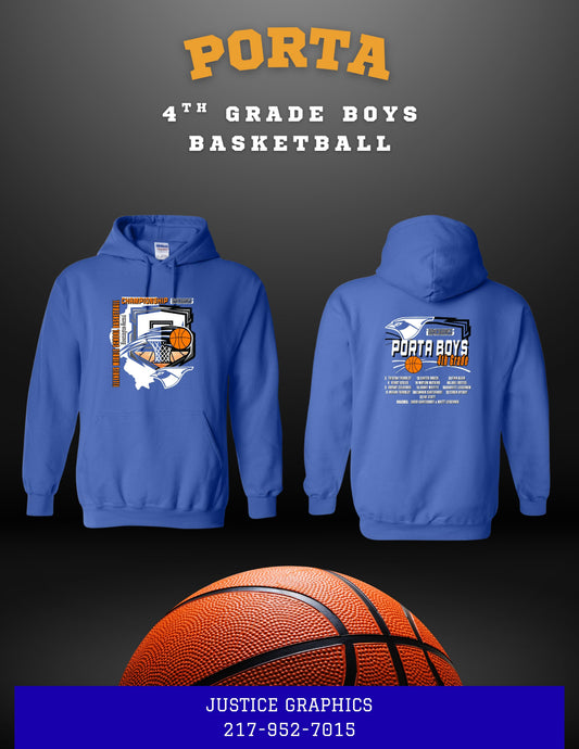 PORTA 4th Grade Boys Basketball Unisex Hoodie (P.18500/18500B)
