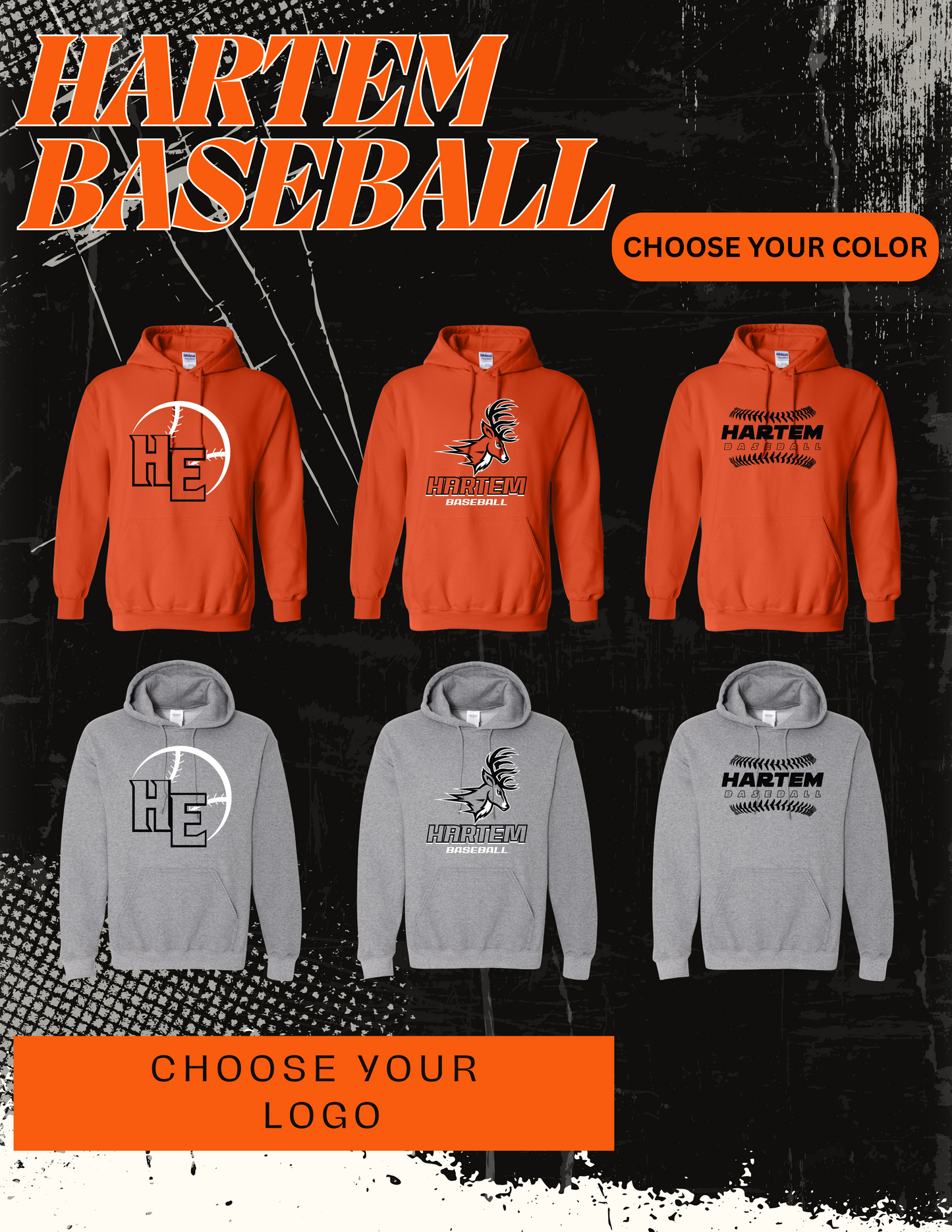 Hartem Baseball Unisex Hoodie (P.18500/18500B)