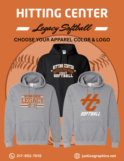 Hitting Center Legacy Softball Unisex Hoodie (P.18500)