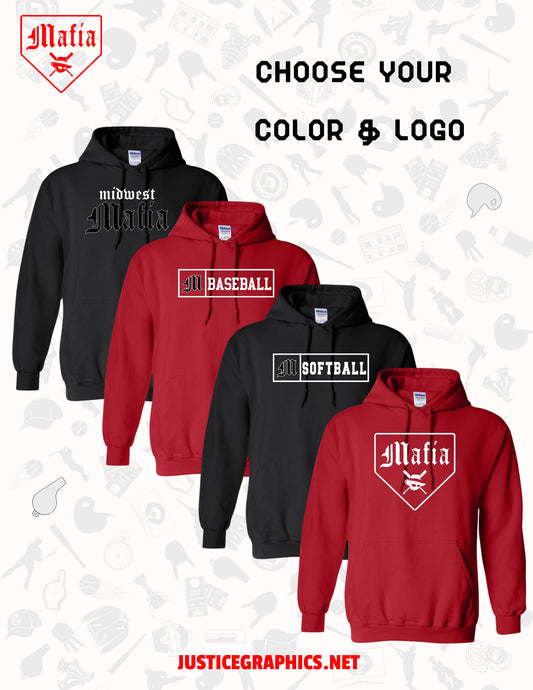 MAFIA BASEBALL/SOFTBALL YOUTH/UNISEX HOODIE (P.18500/18500B)