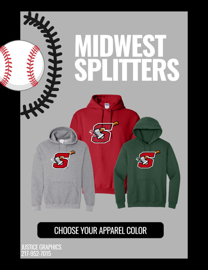 MIDWEST SPLITTERS UNISEX Hooded Sweatshirt (P.18500/18500B)