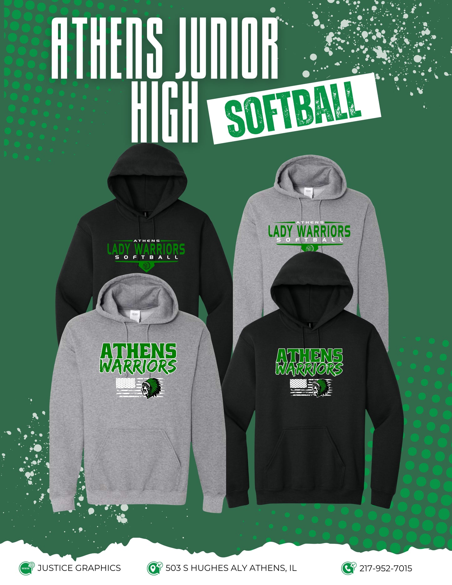 ATHENS JUNIOR HIGH SOFTBALL Unisex Hoodie (P.18500)