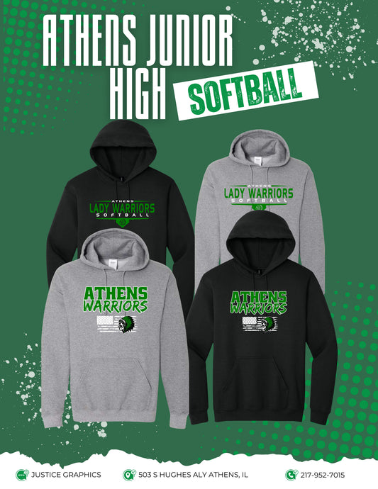 ATHENS JUNIOR HIGH SOFTBALL Unisex Hoodie (P.18500)