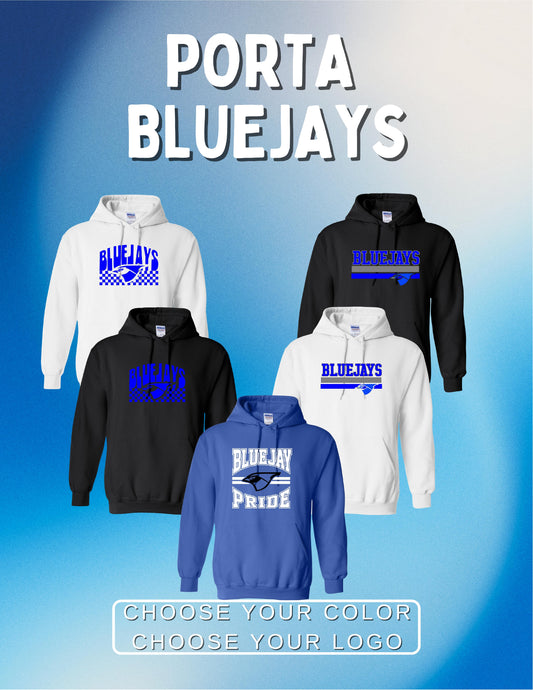 PORTA BLUEJAYS UNISEX HOODED SWEATSHIRT (P.18500)