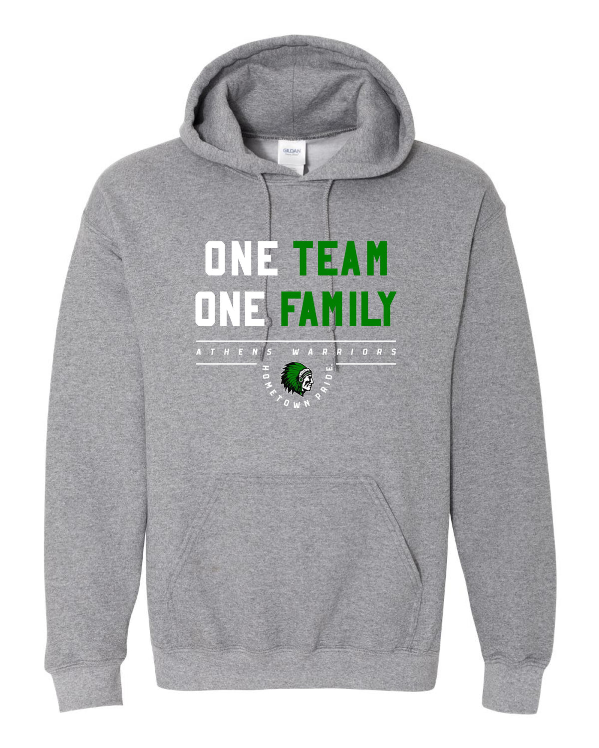 ATHENS BOOSTERS UNISEX HOODED SWEATSHIRT (P.18500)