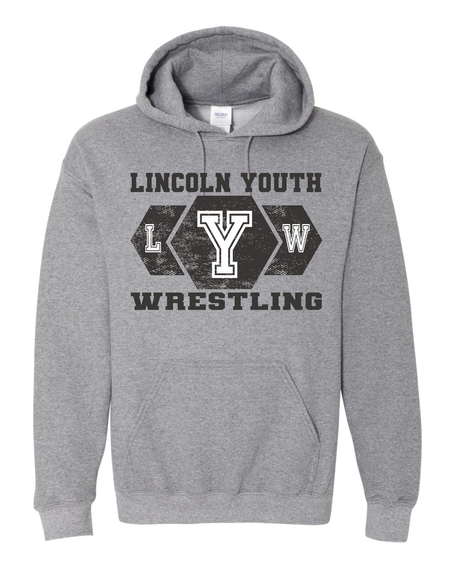 Lincoln Youth Wrestling Unisex Hoodie (P.18500/18500B)