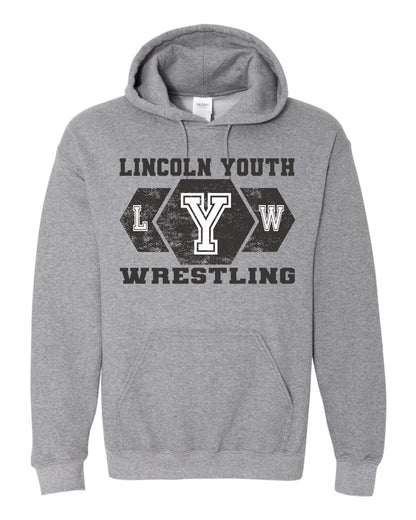 Lincoln Youth Wrestling Unisex Hoodie (P.18500/18500B)