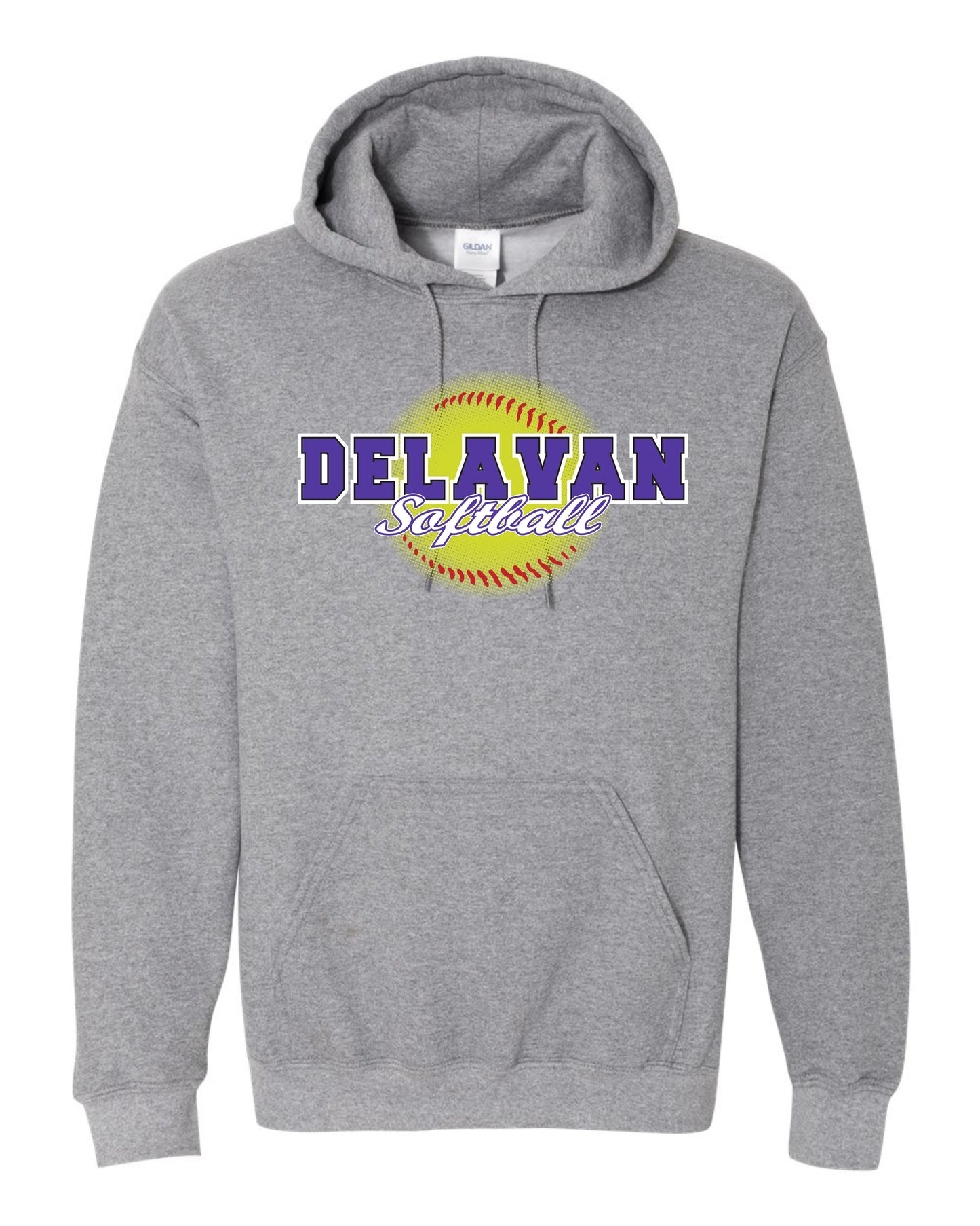 Delavan High School Softball Unisex Hoodie (P.18500/18500B)