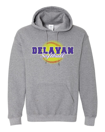 Delavan High School Softball Unisex Hoodie (P.18500/18500B)