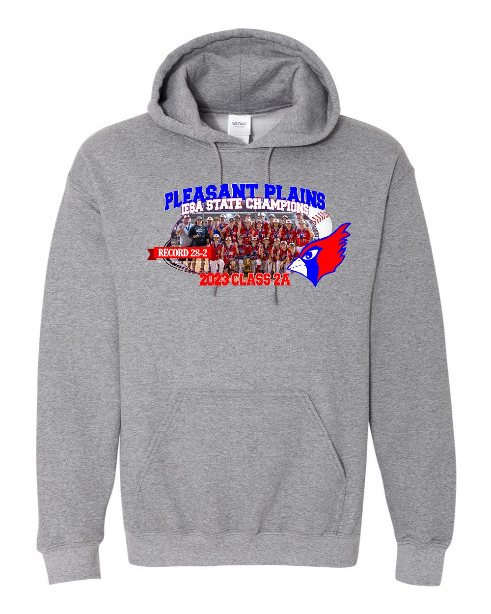 Pleasant Plains Baseball IESA State Champions HOODED SWEATSHIRT (P.18500)