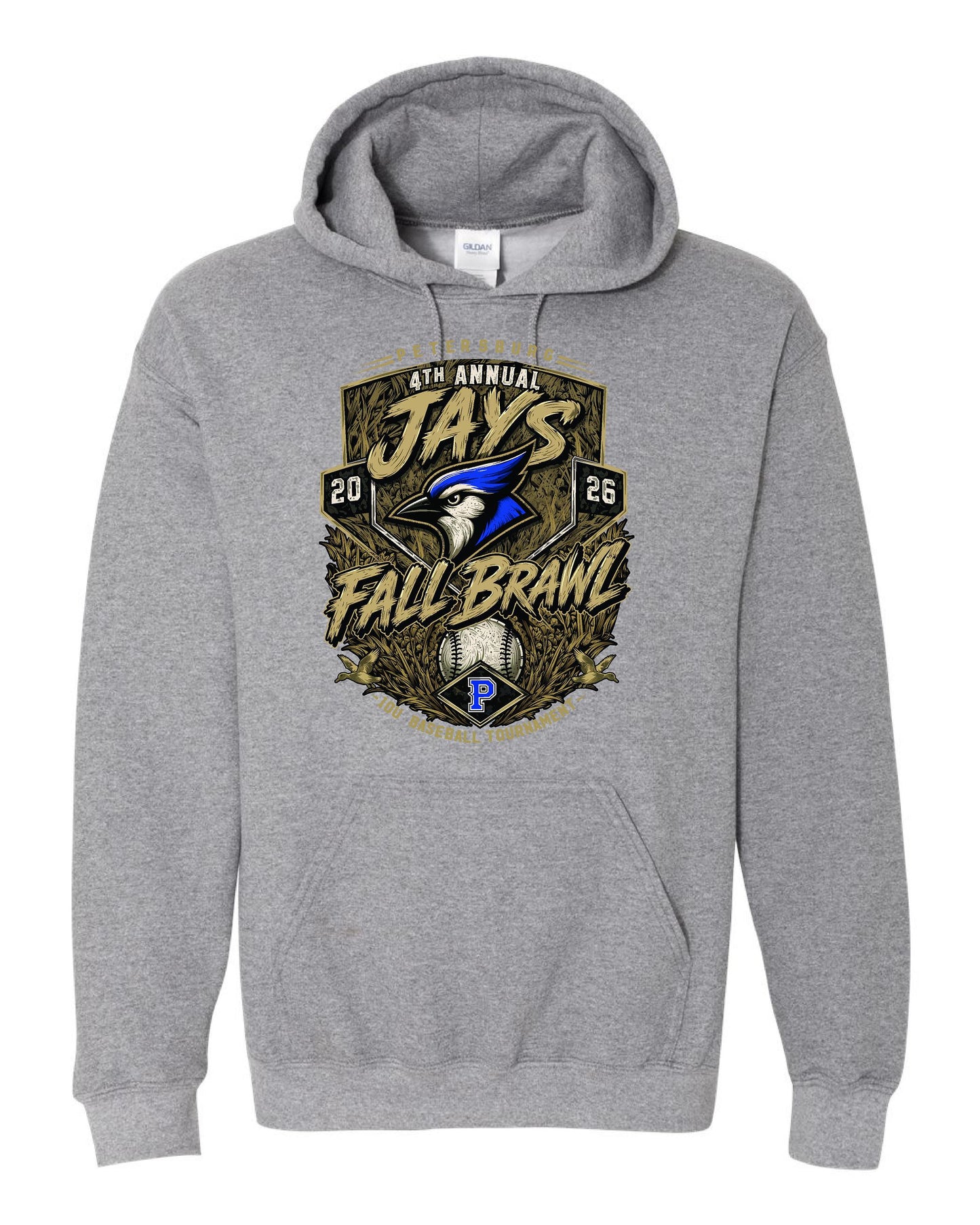 Petersburg Baseball Fall Brawl HOODED SWEATSHIRT (P.18500)