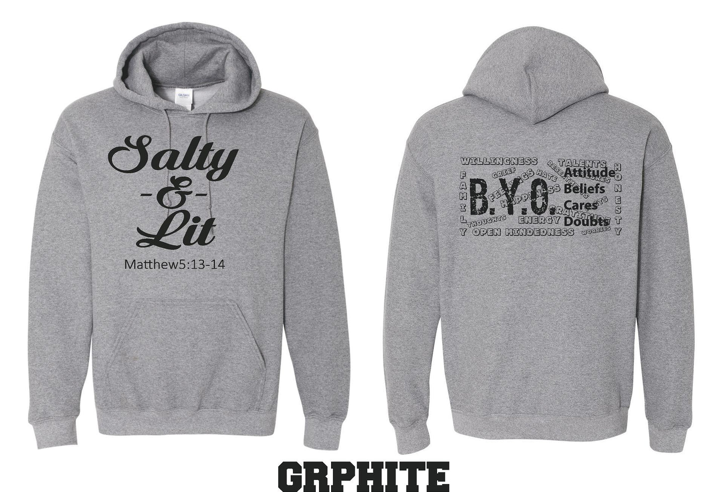 BYO HOODED SWEATSHIRT SALTY & LIT (P.18500)