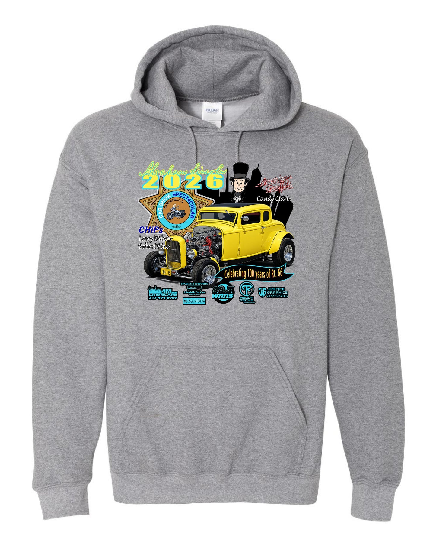 Abe Lincoln Car Show 2026 UNISEX HOODIE (P.18500)